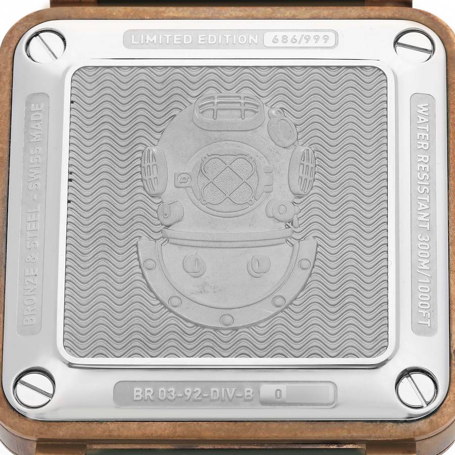 Eternal Bell & Ross Diver Silver Dial Automatic Bronze Mens Replica Watches BR03-92 — image 6