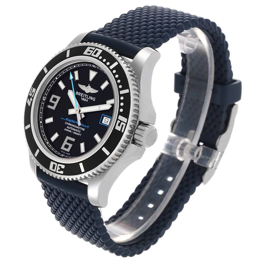 Perfect Breitling Aeromarine Superocean 44 Blue Hand Steel Mens Watch A17391 — image 4