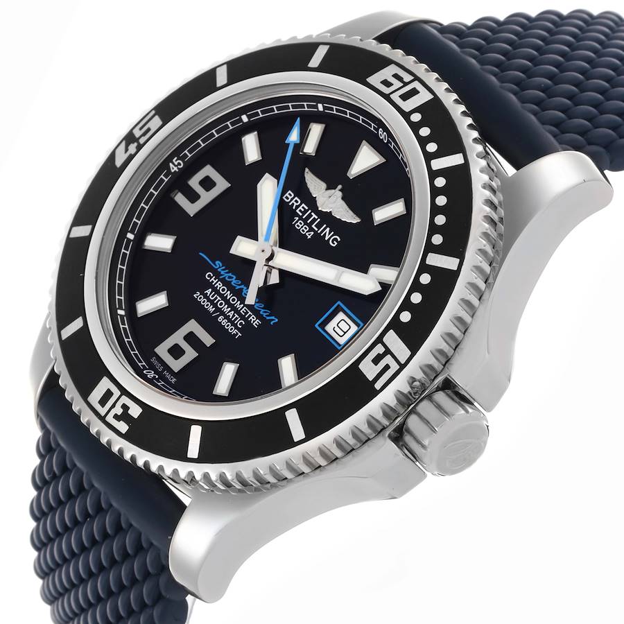 Perfect Breitling Aeromarine Superocean 44 Blue Hand Steel Mens Watch A17391 — image 5