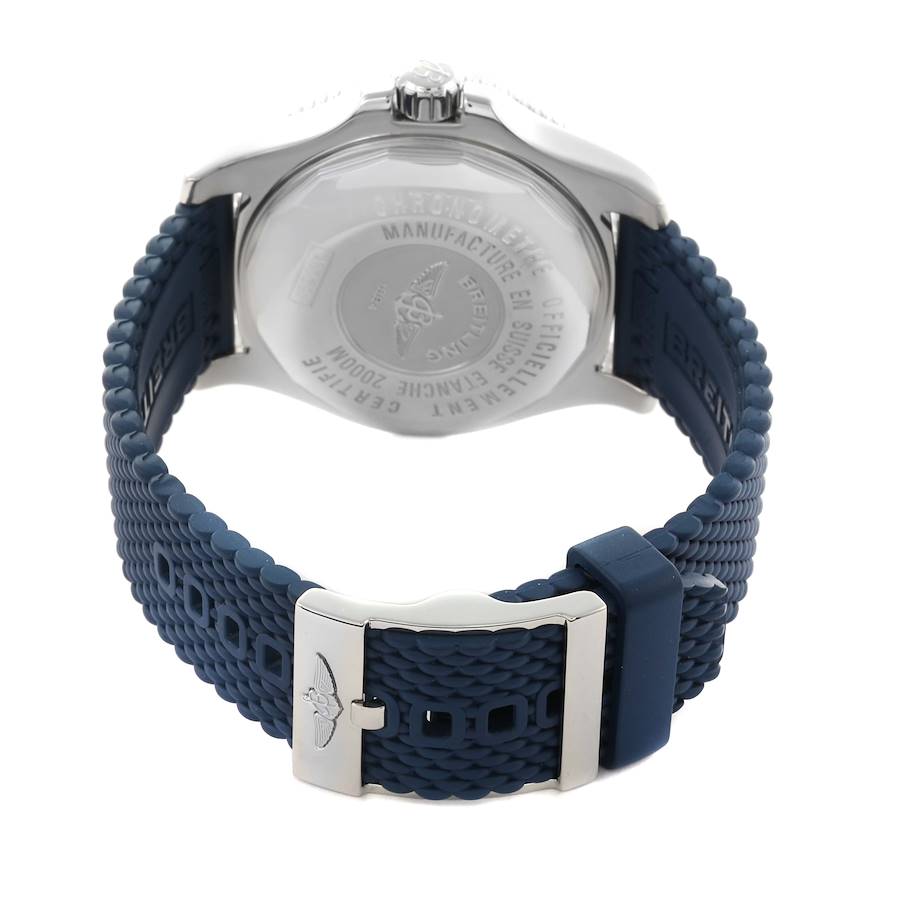 Perfect Breitling Aeromarine Superocean 44 Blue Hand Steel Mens Watch A17391 — image 7