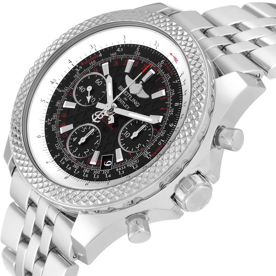 Understated Breitling Bentley B06 Black Dial Chronograph Steel Mens Watch AB0612 — image 5