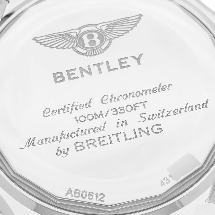 Understated Breitling Bentley B06 Black Dial Chronograph Steel Mens Watch AB0612 — image 6