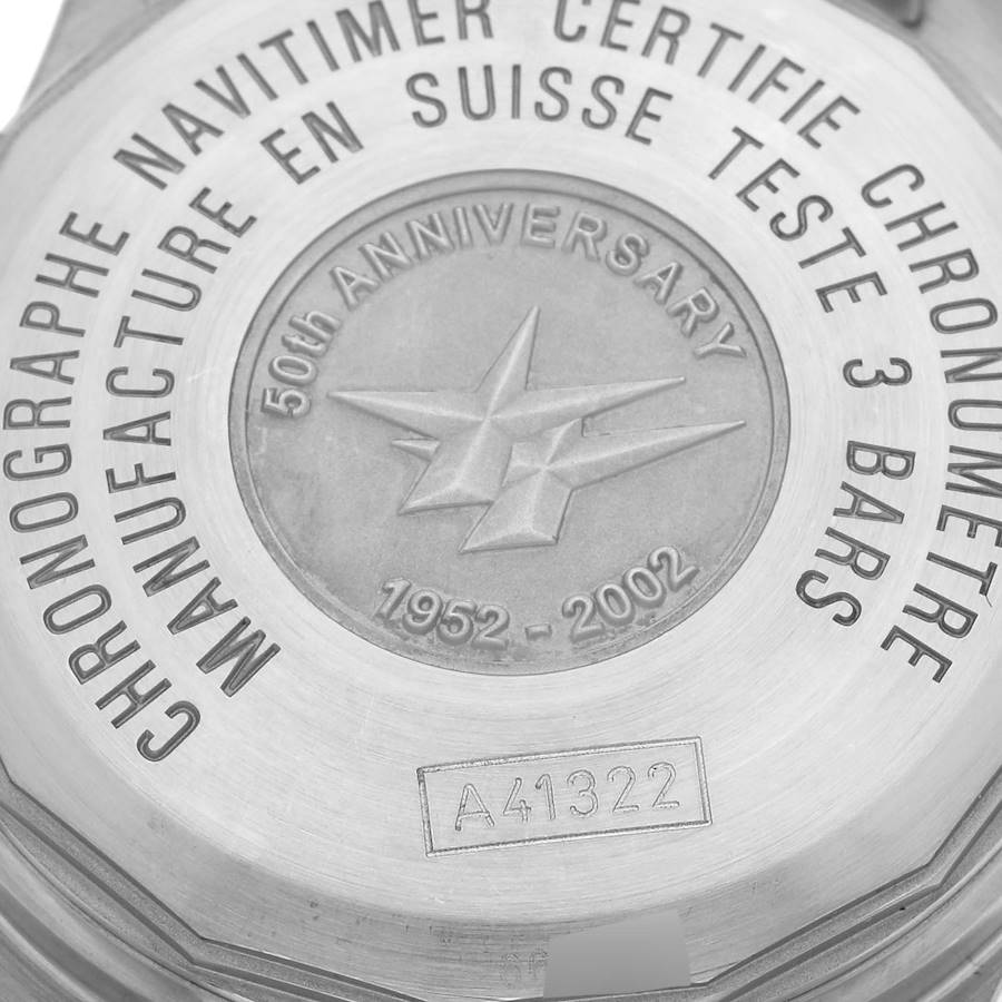 Upscale Breitling Navitimer 50th Anniversary Silver Dial Mens Watch A41322 — image 6