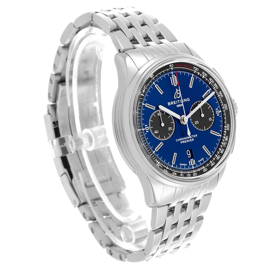 Best Breitling Premier B01 42mm Steel Blue Dial Mens Watch AB0118 — image 3