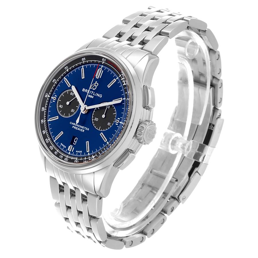 Best Breitling Premier B01 42mm Steel Blue Dial Mens Watch AB0118 — image 4