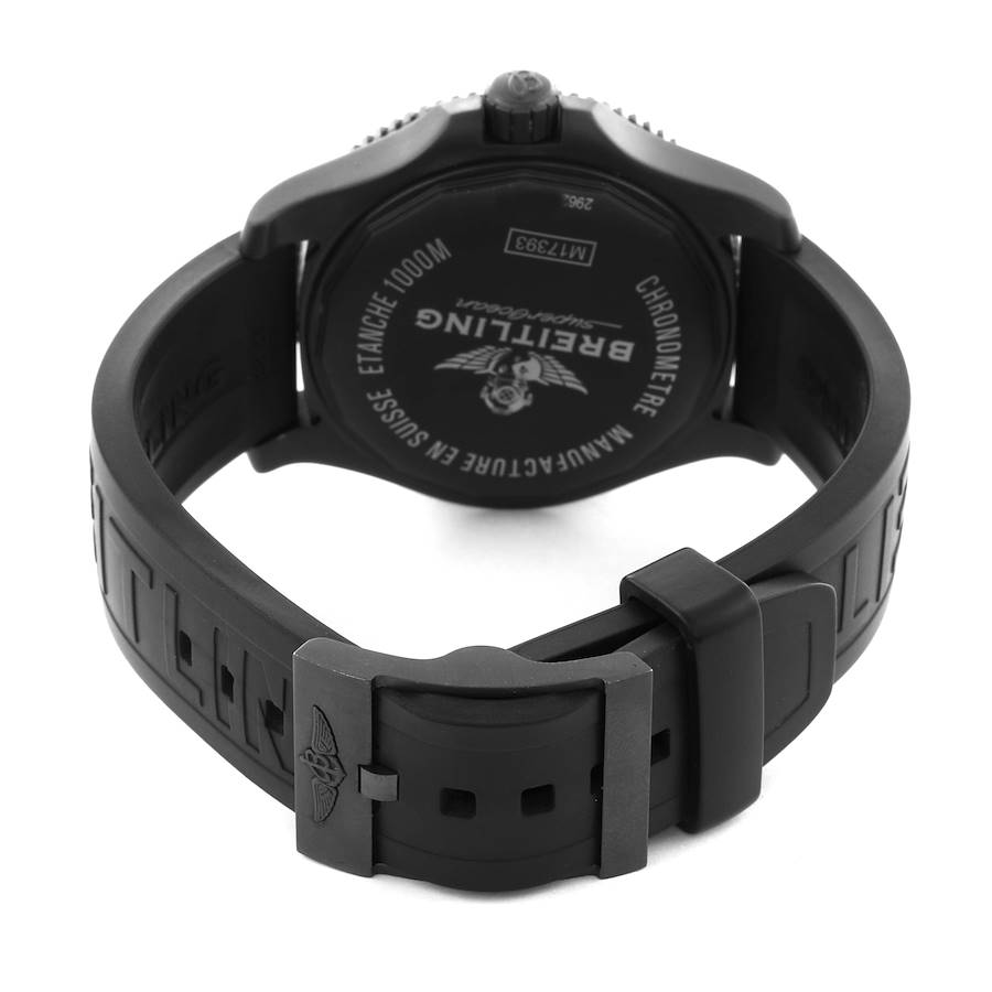 Distinctive Breitling Superocean 44 Black DLC Steel Mens Watch M17393 — image 7