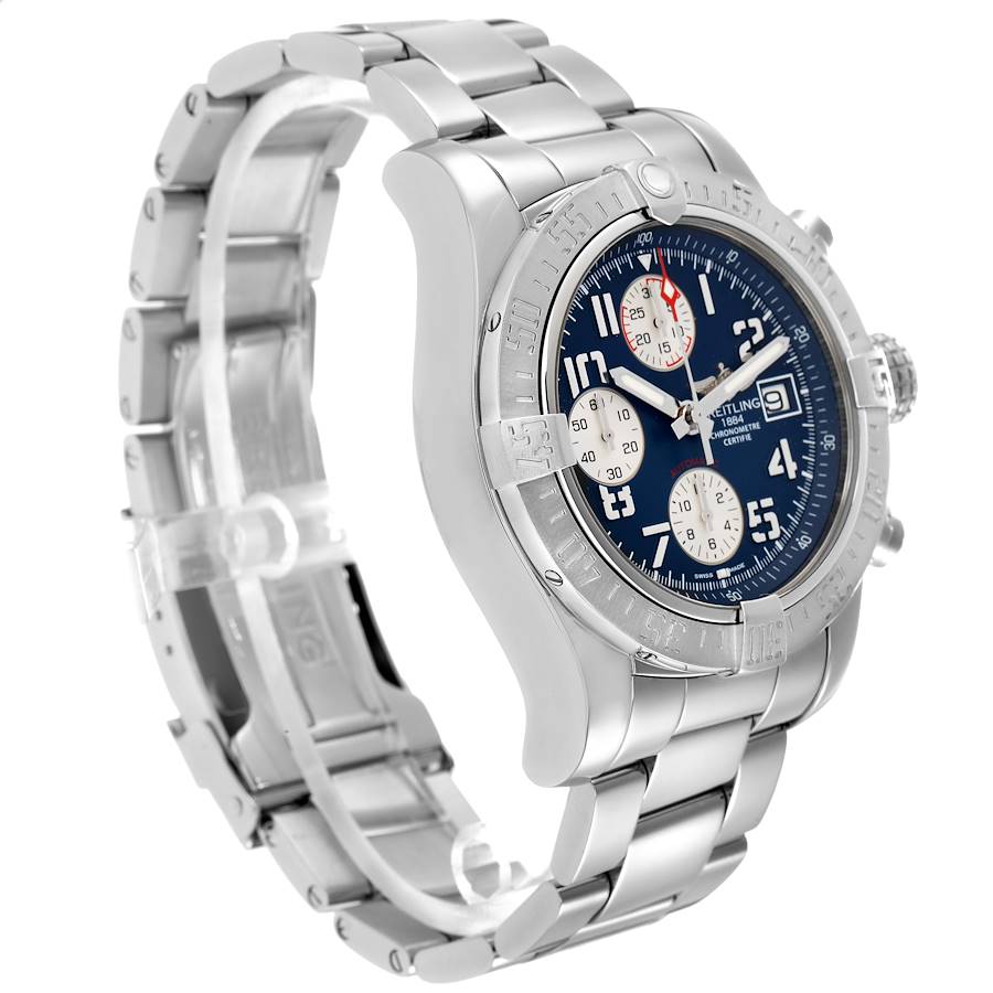 Beautiful Replica Breitling Avenger II Blue Dial Steel Mens Watch A13381 — image 3