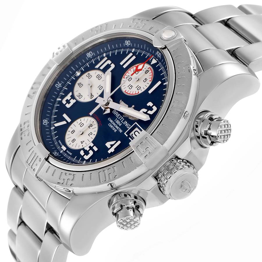 Beautiful Replica Breitling Avenger II Blue Dial Steel Mens Watch A13381 — image 5