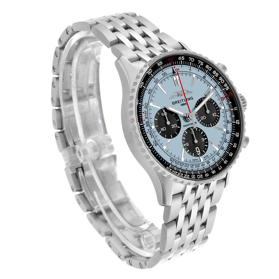 Exceptional Replica Breitling Navitimer B01 Blue Dial Steel Mens Watch AB0138 — image 3