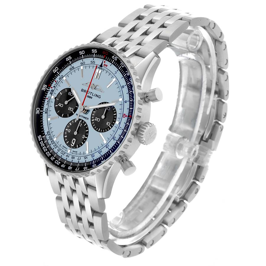 Exceptional Replica Breitling Navitimer B01 Blue Dial Steel Mens Watch AB0138 — image 4