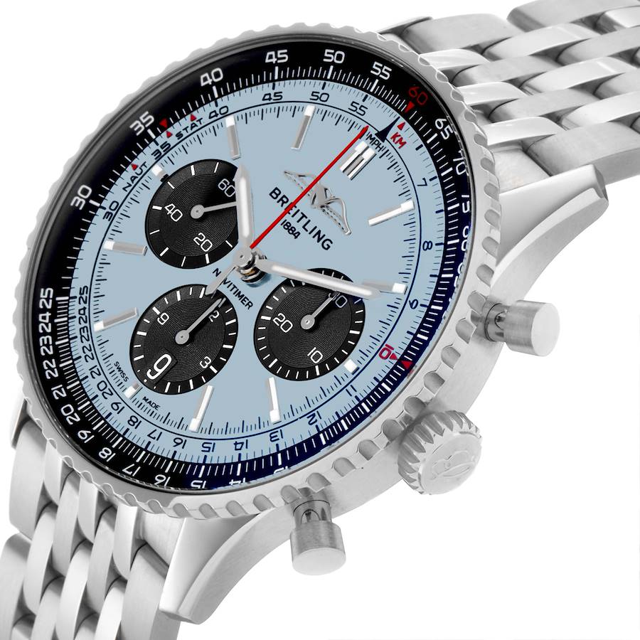 Exceptional Replica Breitling Navitimer B01 Blue Dial Steel Mens Watch AB0138 — image 5