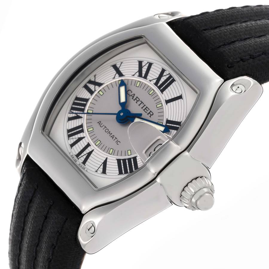 Rare Cartier Roadster Silver Dial Steel Mens Watch W62000V3 — image 5