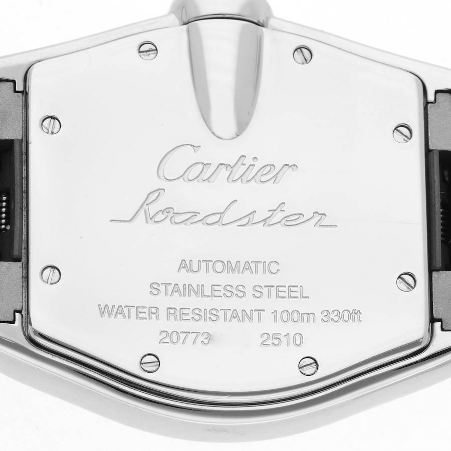 Rare Cartier Roadster Silver Dial Steel Mens Watch W62000V3 — image 6