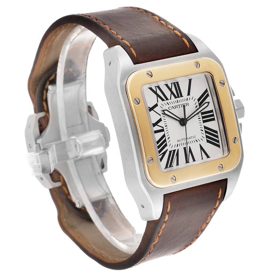Factory-direct Cartier Santos 100 Steel Yellow Gold 38mm Mens Watch W20072X7 — image 3