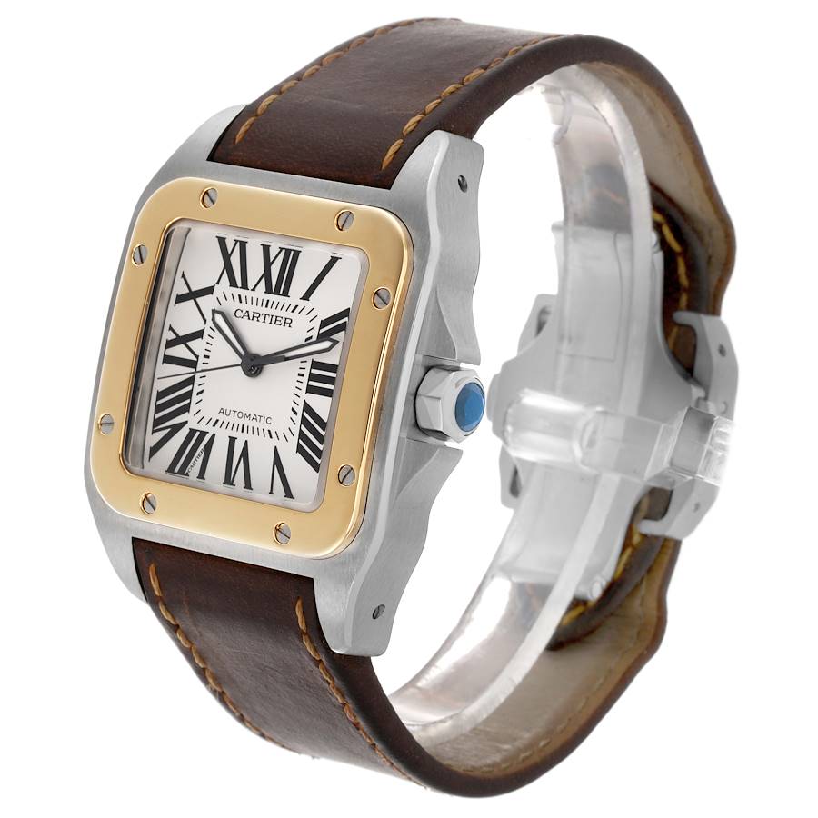 Factory-direct Cartier Santos 100 Steel Yellow Gold 38mm Mens Watch W20072X7 — image 4