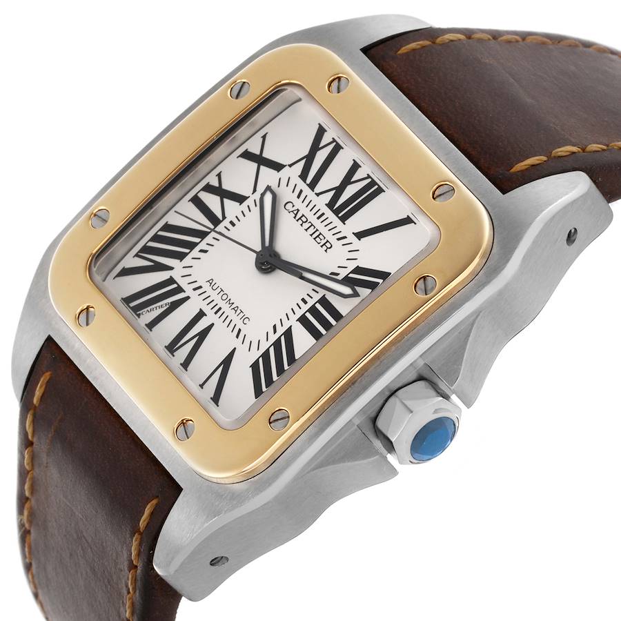 Factory-direct Cartier Santos 100 Steel Yellow Gold 38mm Mens Watch W20072X7 — image 5