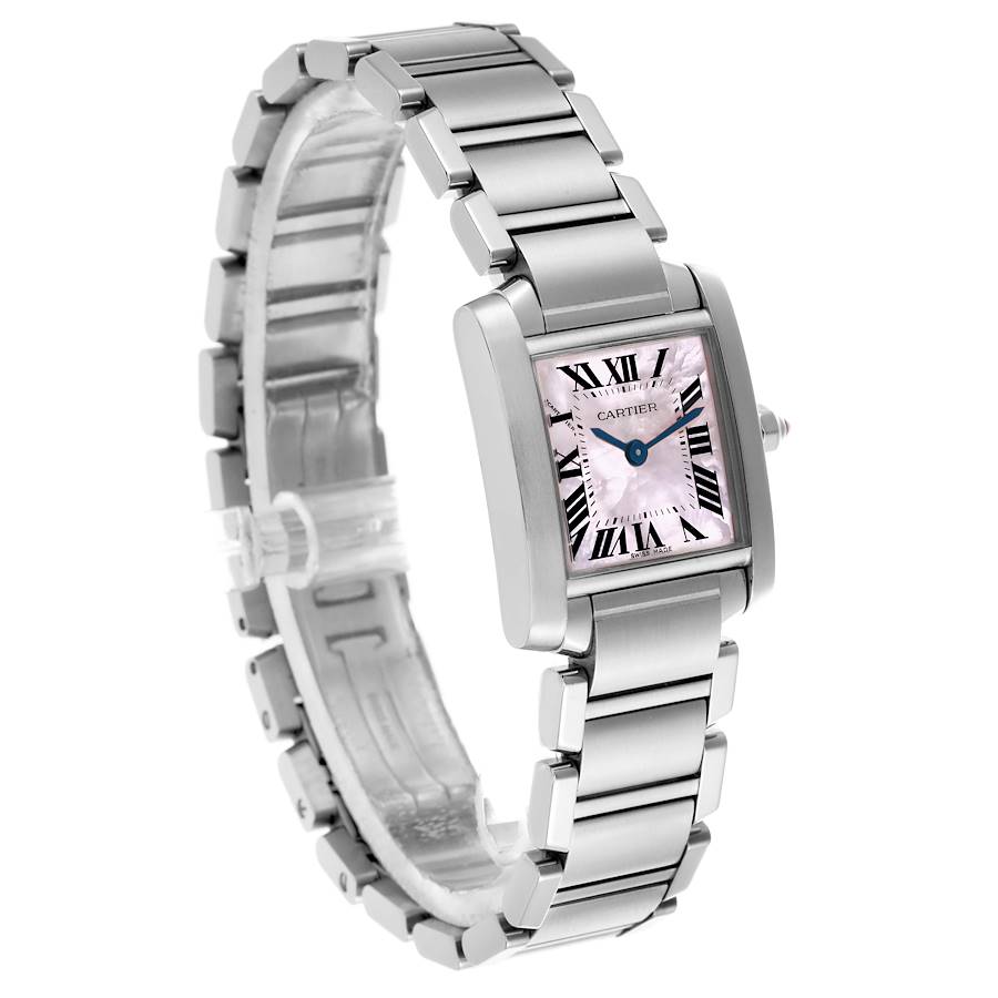 Appealing Cartier Tank Francaise Mother of Pearl Dial Steel Ladies Watch W51028Q3 — image 3