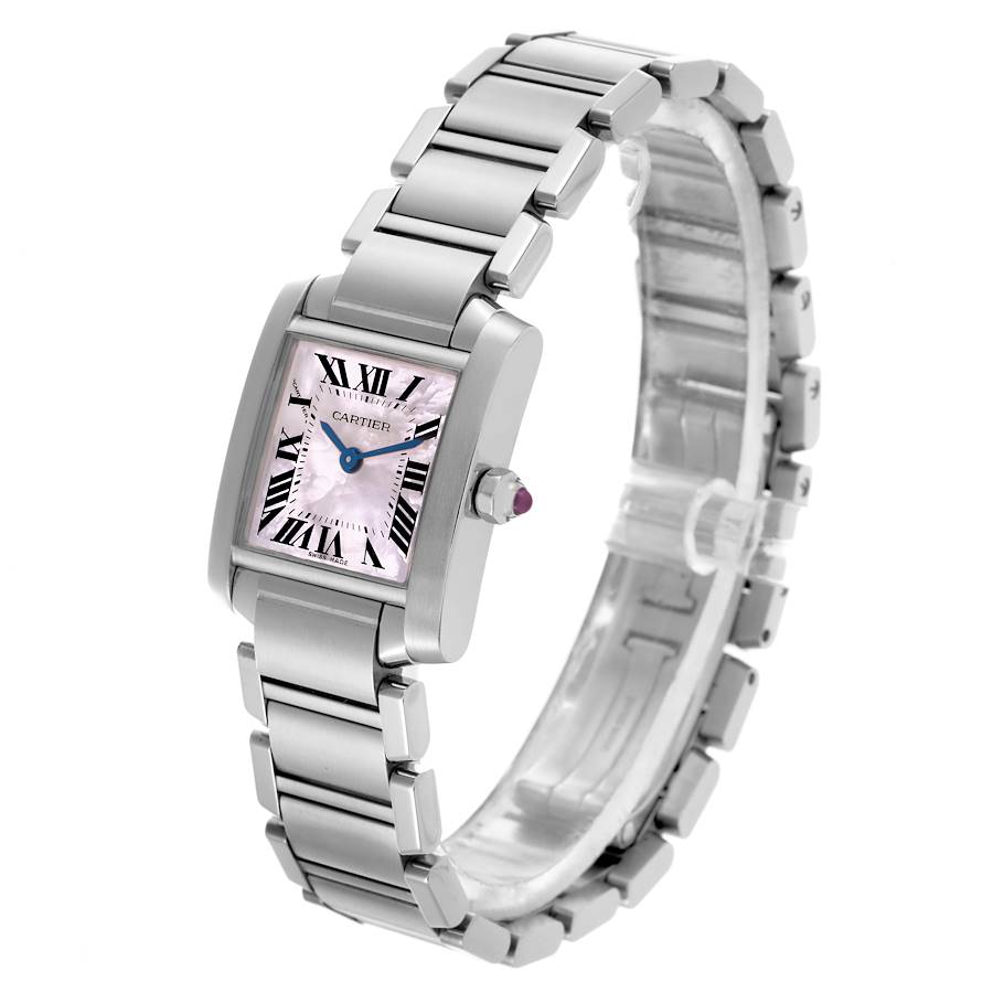 Appealing Cartier Tank Francaise Mother of Pearl Dial Steel Ladies Watch W51028Q3 — image 4