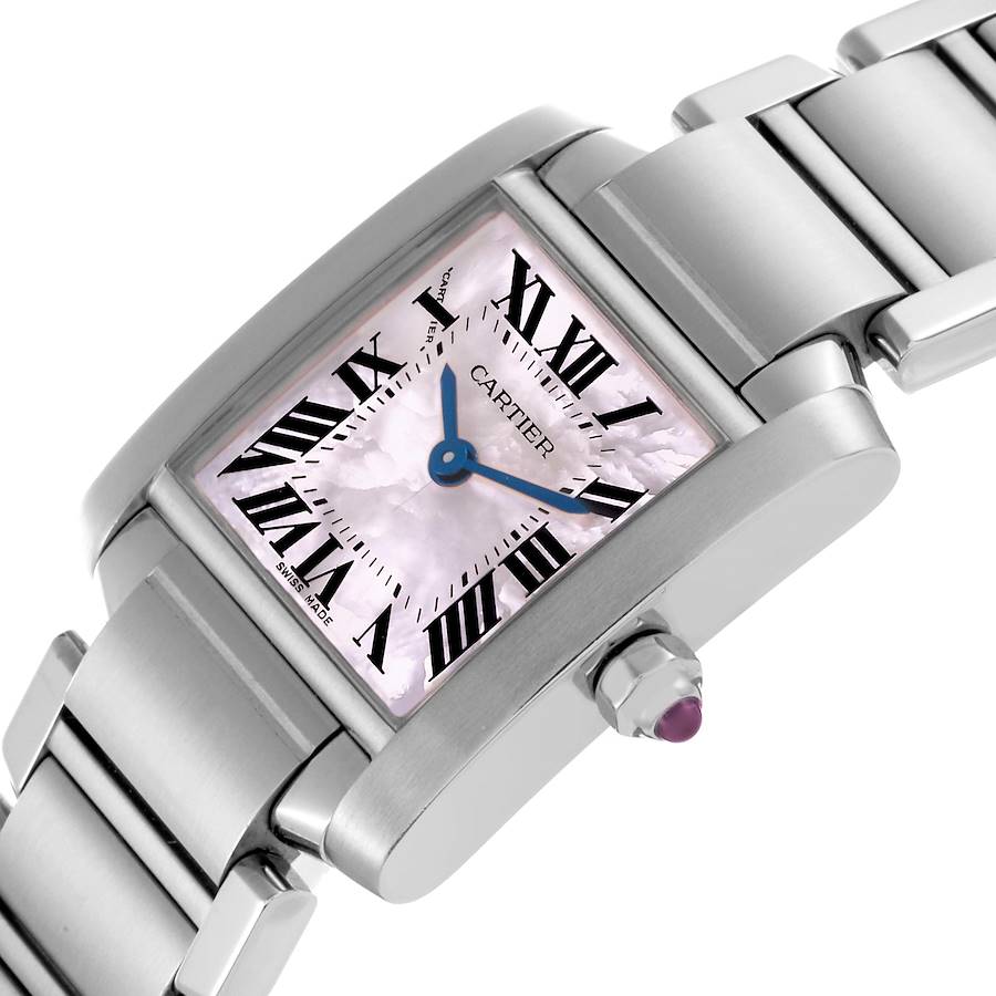 Appealing Cartier Tank Francaise Mother of Pearl Dial Steel Ladies Watch W51028Q3 — image 5