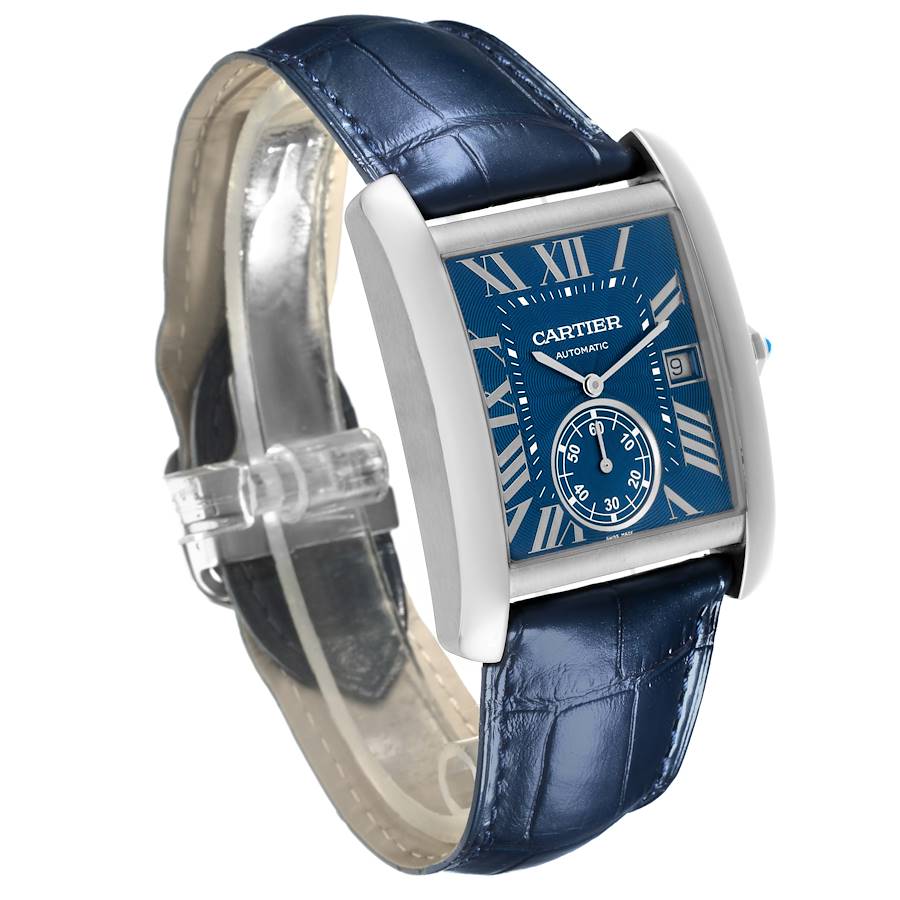 Value-packed Cartier Tank MC Blue Dial Automatic Steel Mens Watch WSTA0010 — image 3