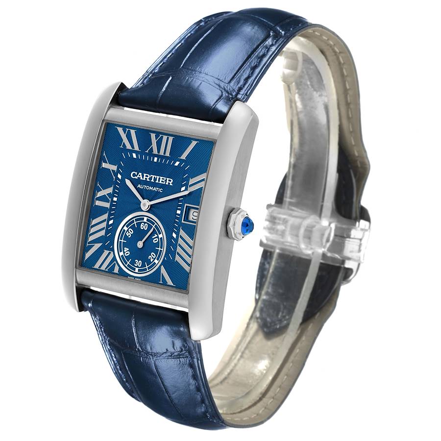 Value-packed Cartier Tank MC Blue Dial Automatic Steel Mens Watch WSTA0010 — image 4