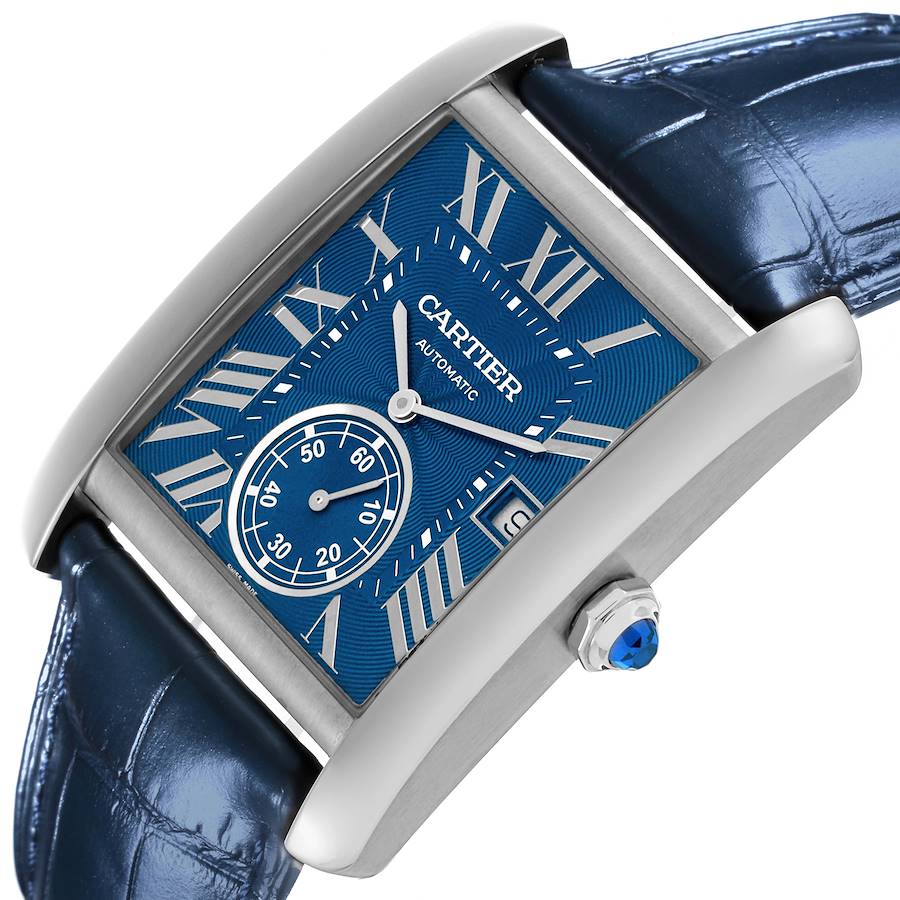 Value-packed Cartier Tank MC Blue Dial Automatic Steel Mens Watch WSTA0010 — image 5