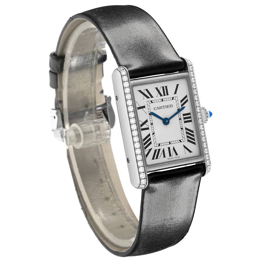 Exquisite Cartier Tank Must Large Steel Diamond Ladies Watch W4TA0017 — image 3