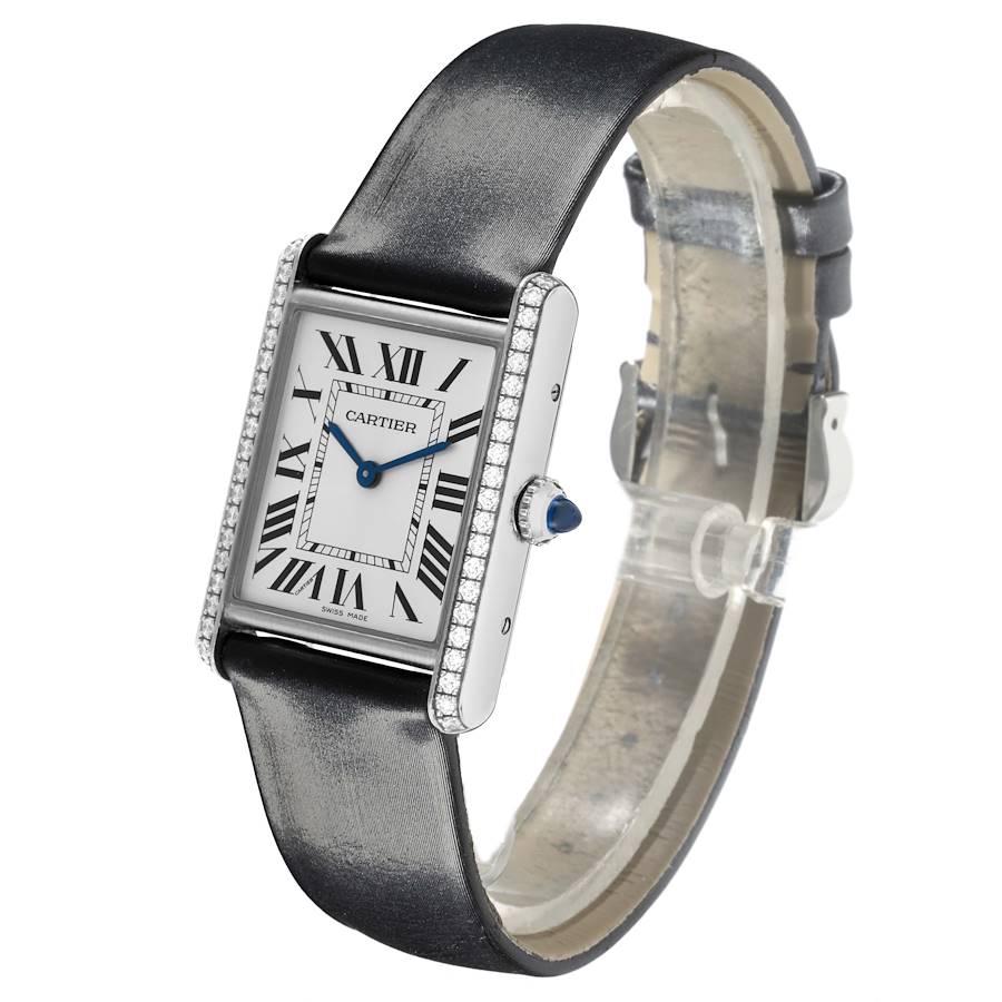 Exquisite Cartier Tank Must Large Steel Diamond Ladies Watch W4TA0017 — image 4