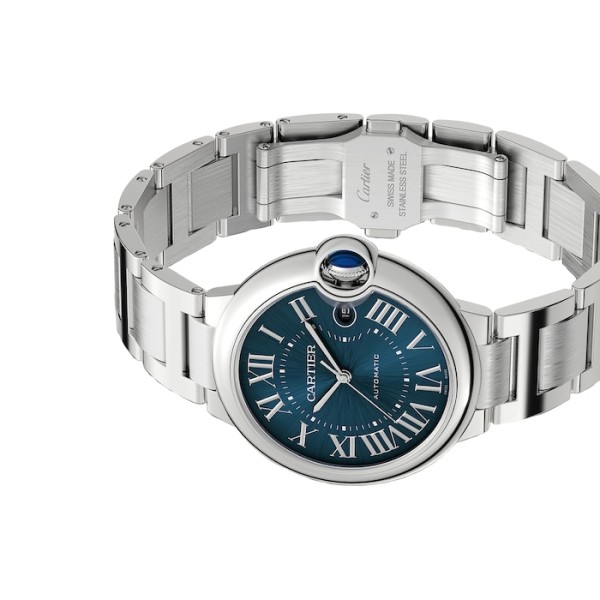 Precise Replica Cartier Ballon Bleu de Cartier Men Automatic Blue Stainless Steel Watch — image 6
