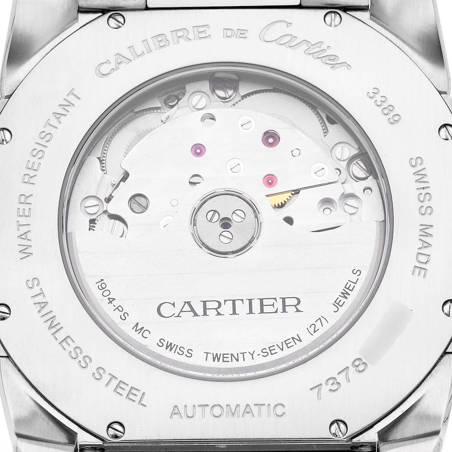 Luxurious Replica Cartier Calibre Steel Black Dial Mens Watch W7100016 — image 6