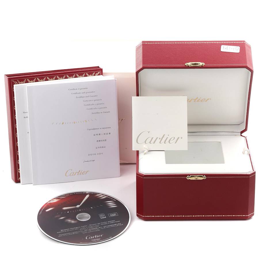 Luxurious Replica Cartier Calibre Steel Black Dial Mens Watch W7100016 — image 8