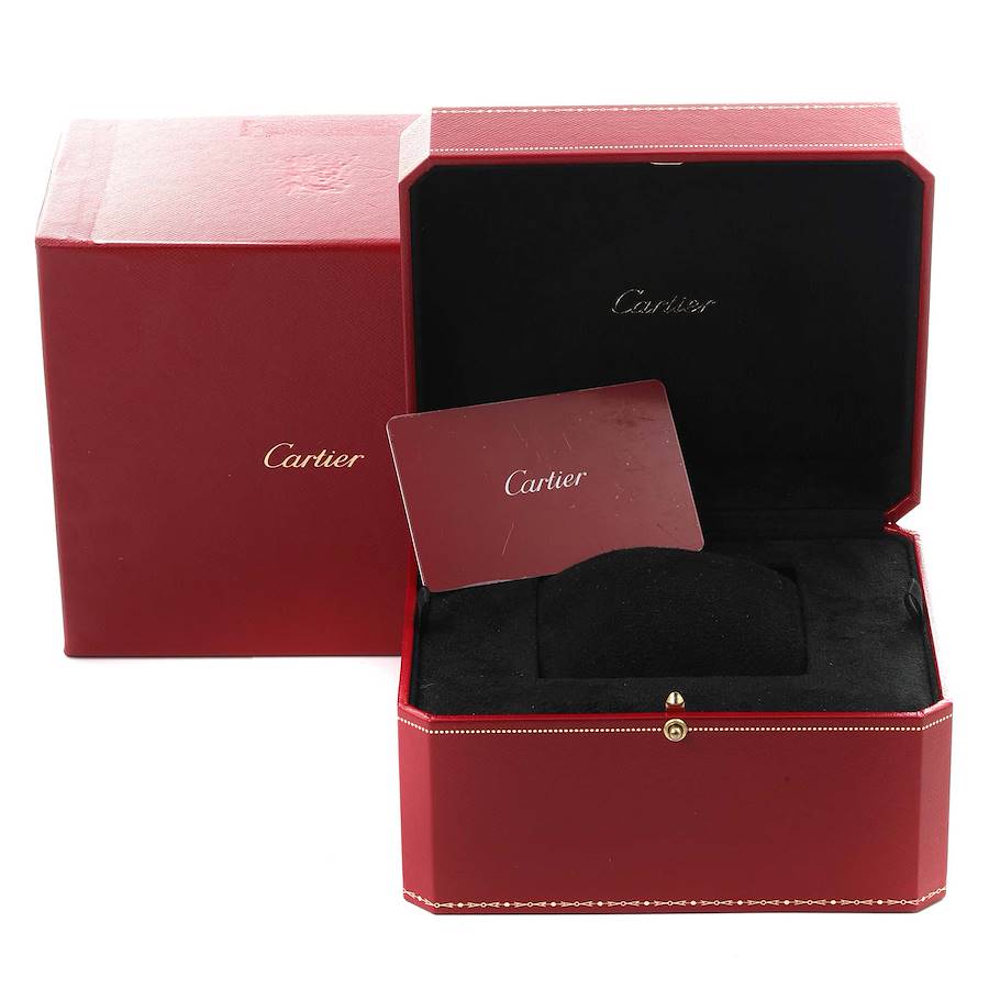Alluring Replica Cartier Santos Silver Dial Large 18k Yellow Gold Mens Watch WGSA0029 — image 8