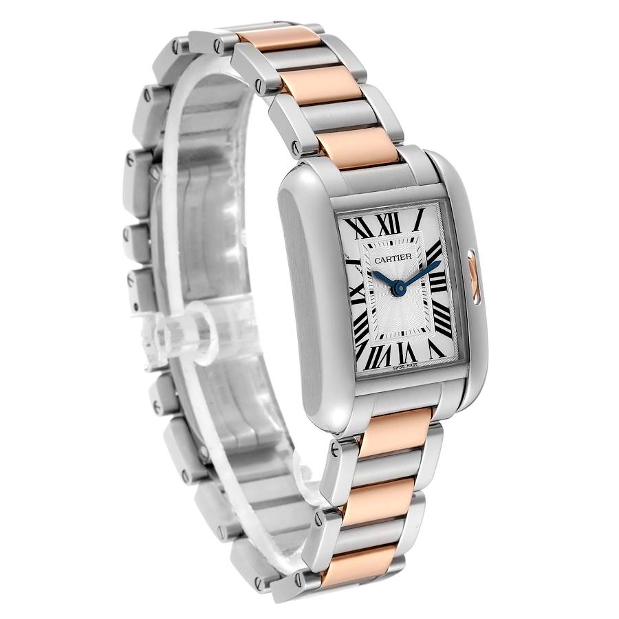 Special Replica Cartier Tank Anglaise Small Steel Rose Gold Ladies Watch W5310036 — image 3