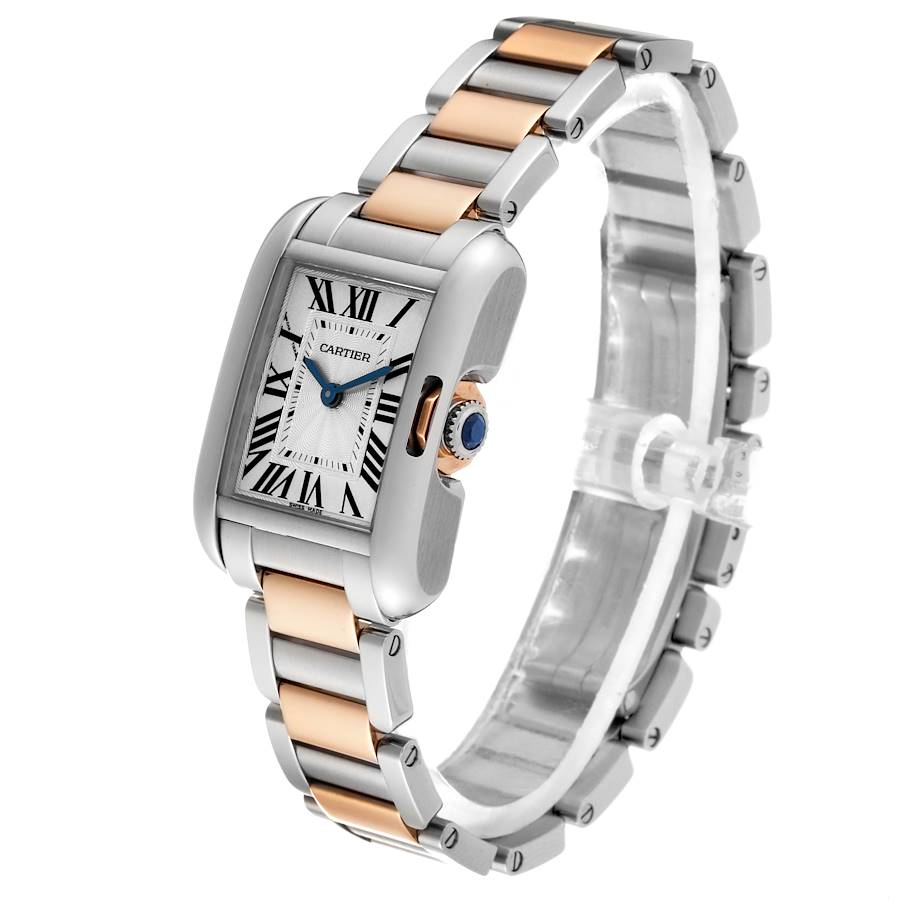 Special Replica Cartier Tank Anglaise Small Steel Rose Gold Ladies Watch W5310036 — image 4