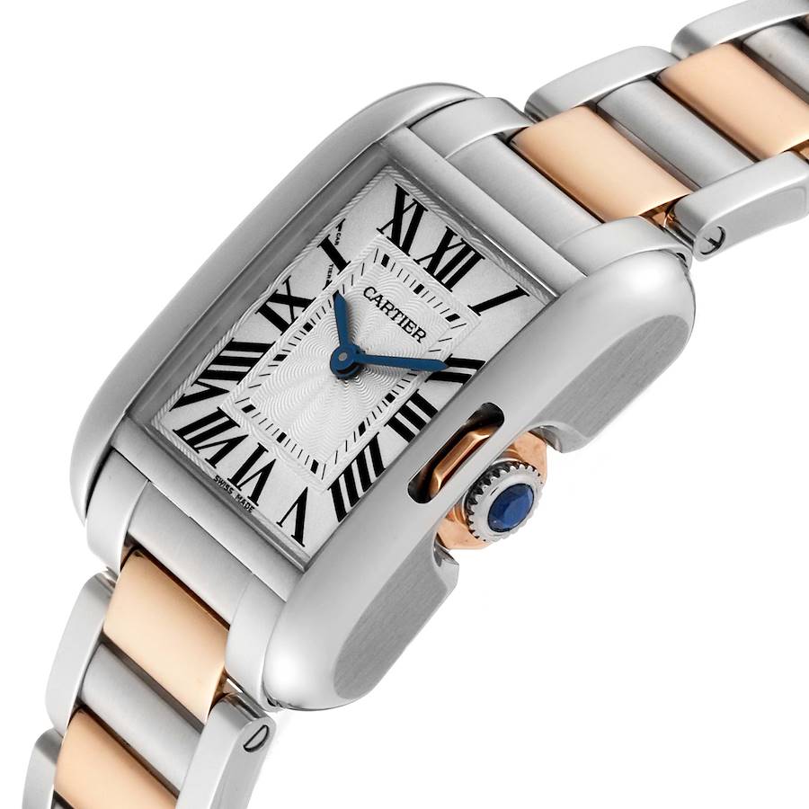 Special Replica Cartier Tank Anglaise Small Steel Rose Gold Ladies Watch W5310036 — image 5