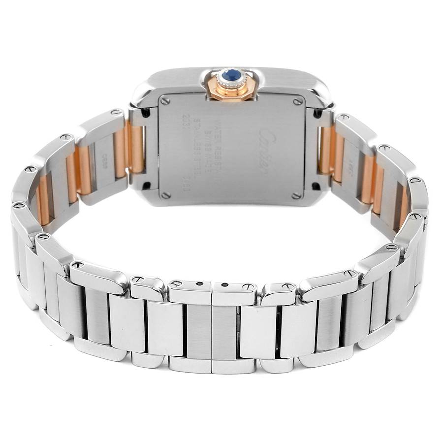 Special Replica Cartier Tank Anglaise Small Steel Rose Gold Ladies Watch W5310036 — image 7