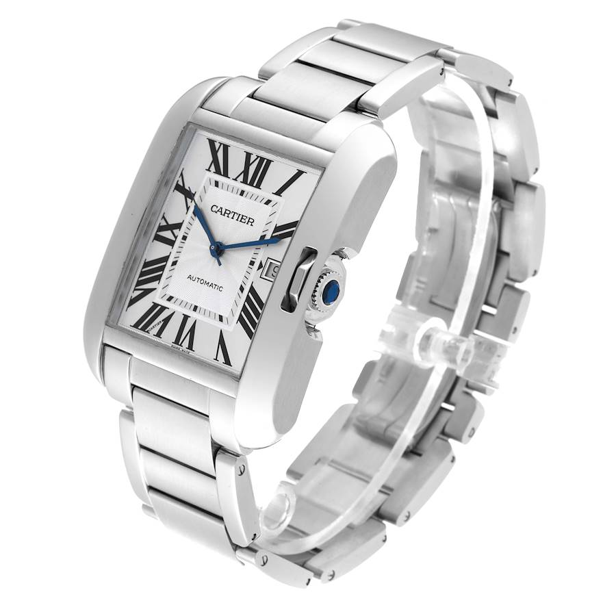 Exceptional Replica Cartier Tank Anglaise XL Steel Automatic Mens Watch W5310008 — image 4