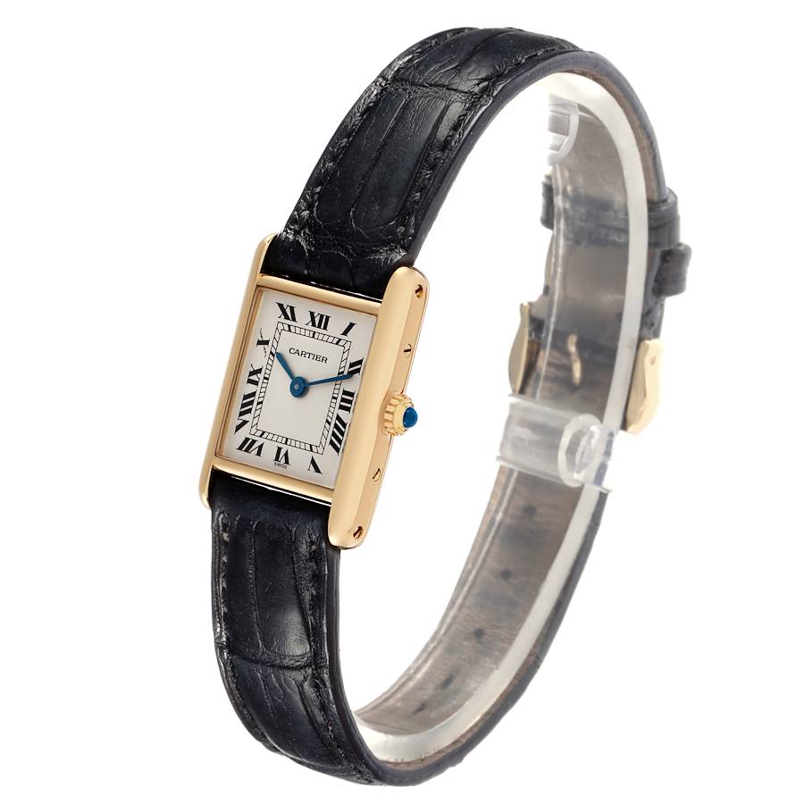 Supreme Replica Cartier Tank Classic Paris Yellow Gold Silver Dial Ladies Watch 1150 — image 3