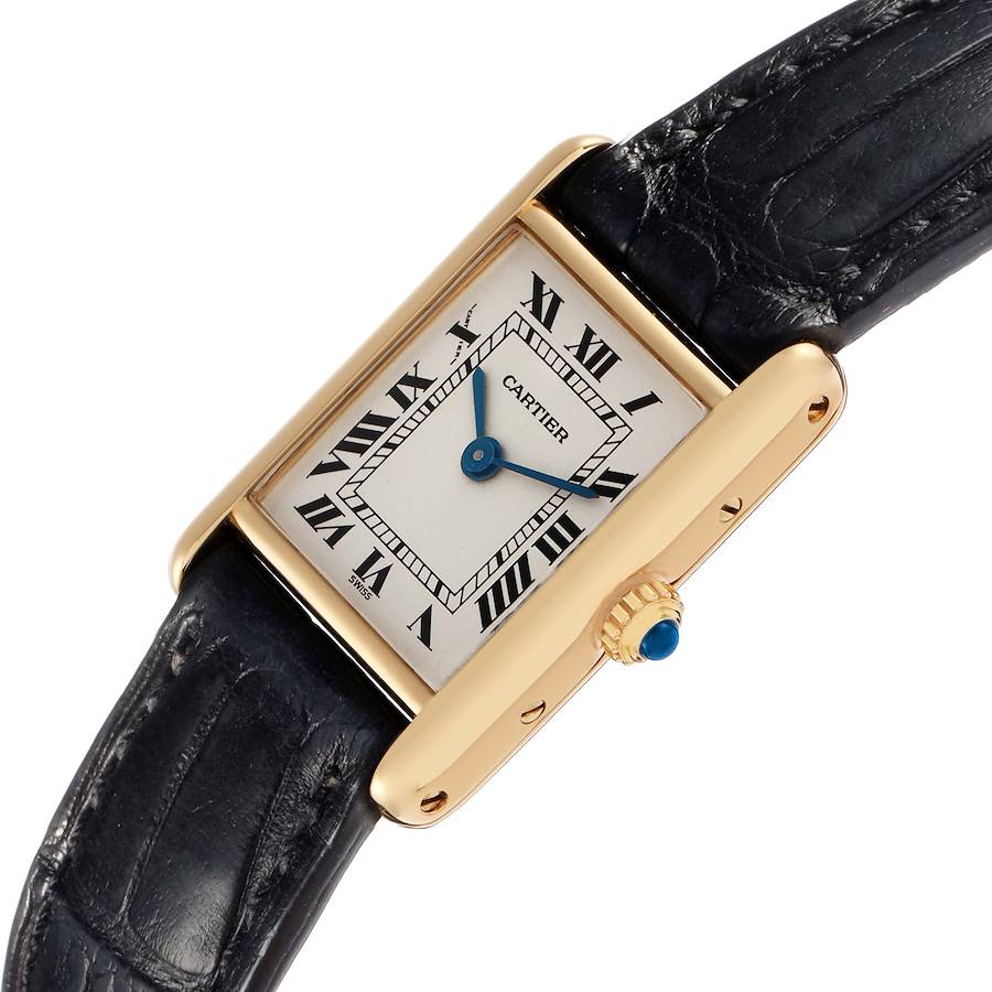 Supreme Replica Cartier Tank Classic Paris Yellow Gold Silver Dial Ladies Watch 1150 — image 4