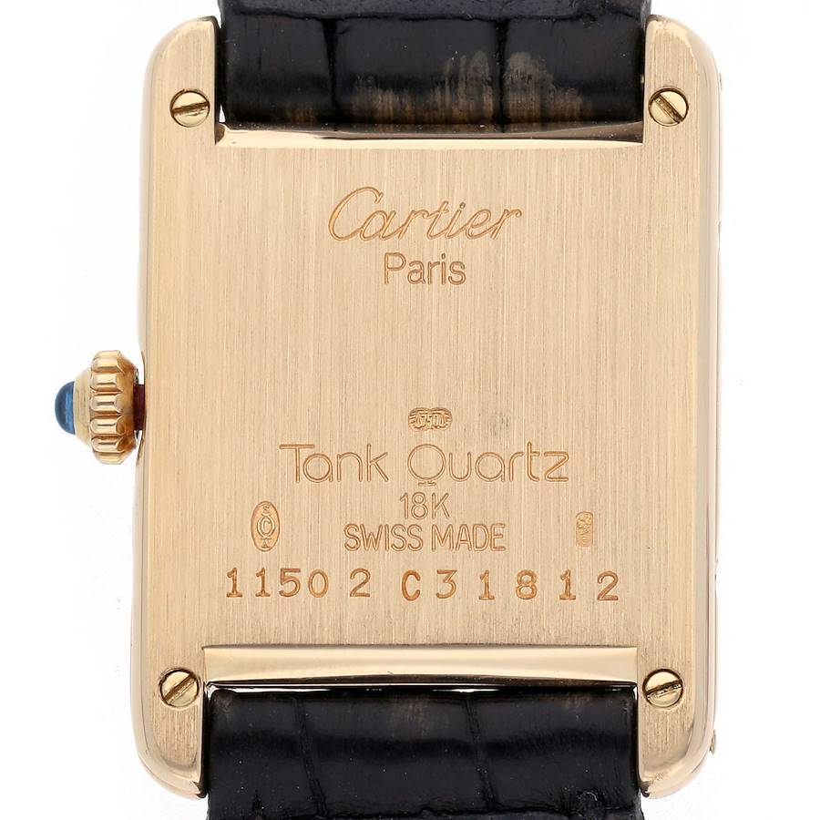 Supreme Replica Cartier Tank Classic Paris Yellow Gold Silver Dial Ladies Watch 1150 — image 5