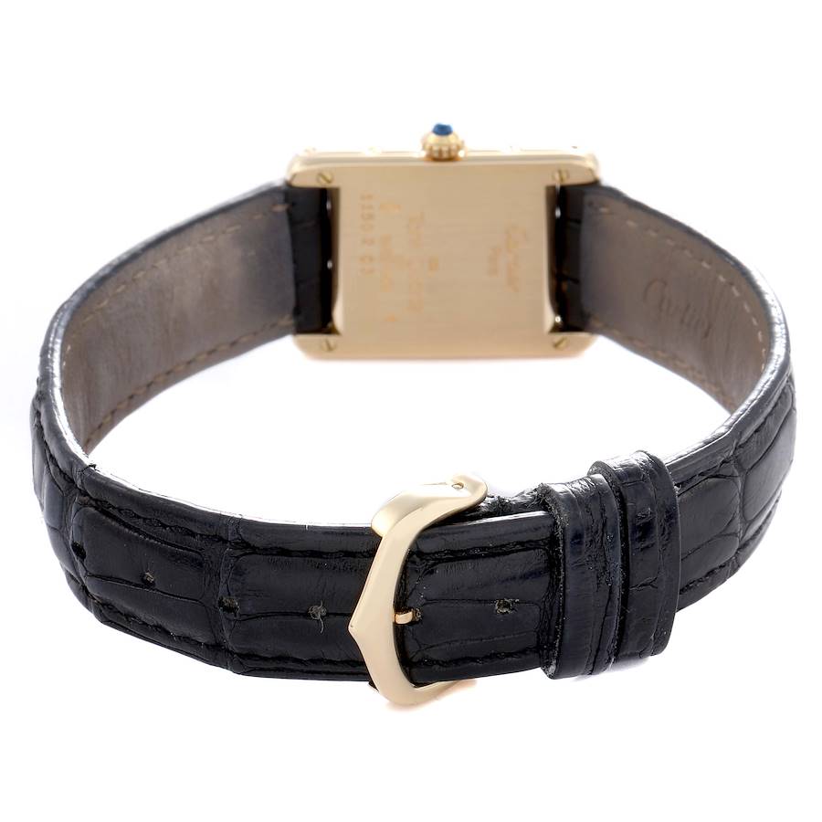 Supreme Replica Cartier Tank Classic Paris Yellow Gold Silver Dial Ladies Watch 1150 — image 6