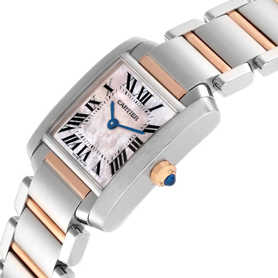 New Generation Replica Cartier Tank Francaise Steel Rose Gold MOP Dial Ladies Watch W51027Q4 — image 5