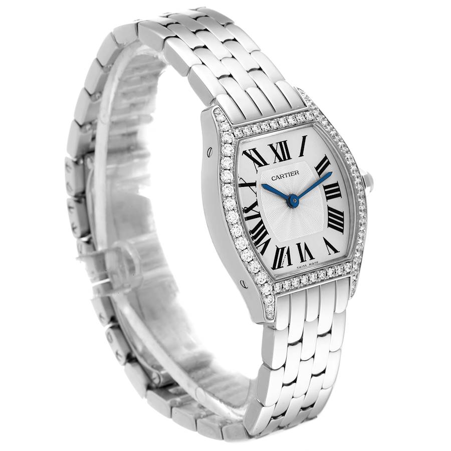 Accurate Replica Cartier Tortue White Gold Diamond Ladies Watch WA501011 — image 3