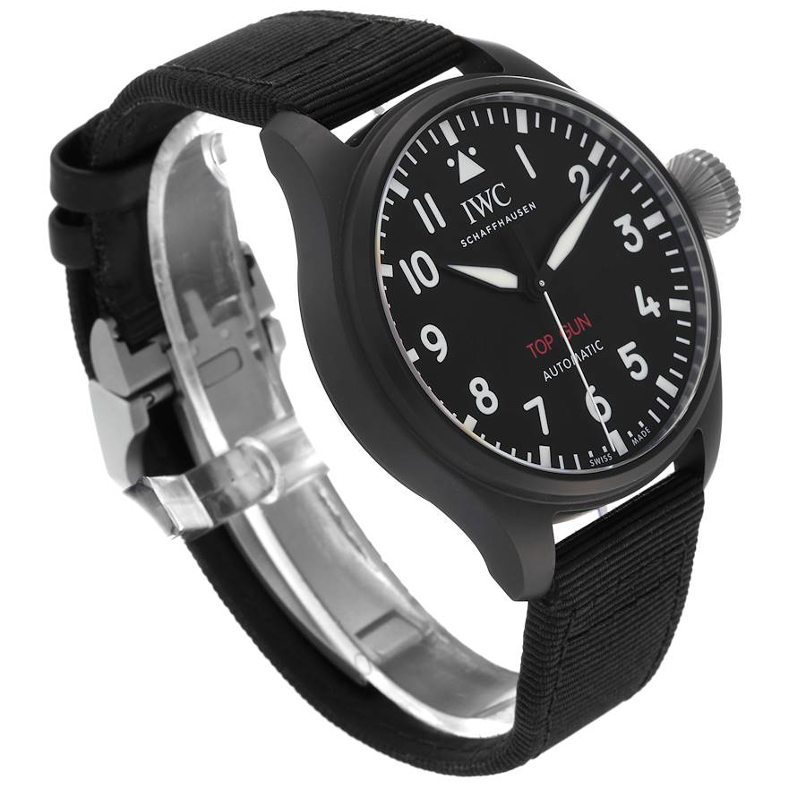 Great IWC Big Pilot 43mm Top Gun Black Dial Automatic Mens Replica Watch IW329801 — image 3