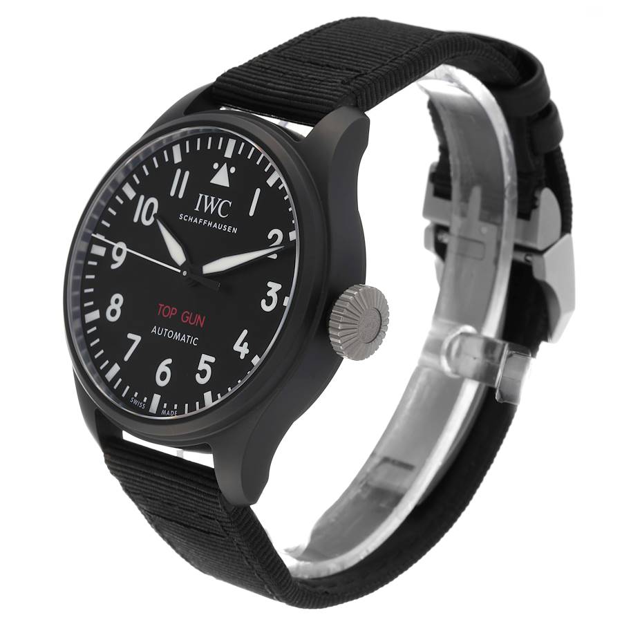 Great IWC Big Pilot 43mm Top Gun Black Dial Automatic Mens Replica Watch IW329801 — image 4