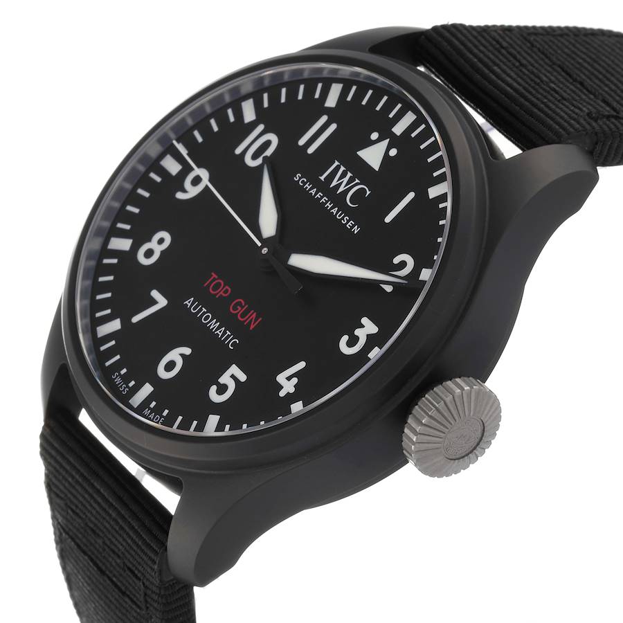 Great IWC Big Pilot 43mm Top Gun Black Dial Automatic Mens Replica Watch IW329801 — image 5