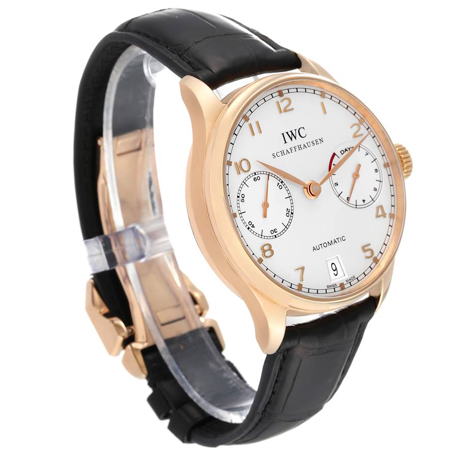 Rare Replica IWC Portugieser Automatic Rose Gold Silver Dial Mens Watch IW500701 — image 3