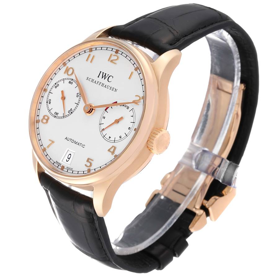Rare Replica IWC Portugieser Automatic Rose Gold Silver Dial Mens Watch IW500701 — image 4