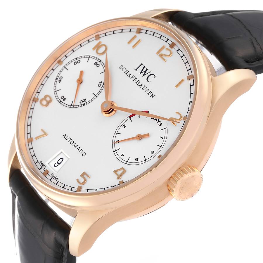 Rare Replica IWC Portugieser Automatic Rose Gold Silver Dial Mens Watch IW500701 — image 5