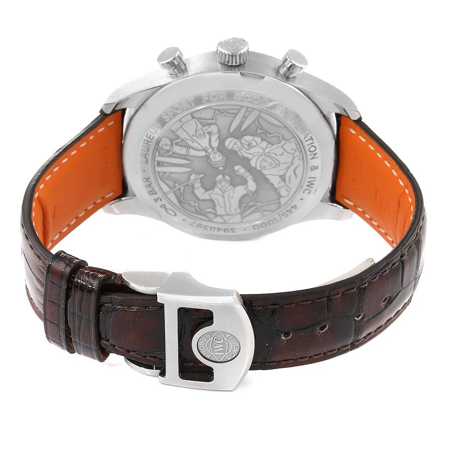 Fantastic Replica IWC Portuguese Classic Chronograph Laureus Sport For Good Foundation Steel Mens Watch IW390406 — image 7